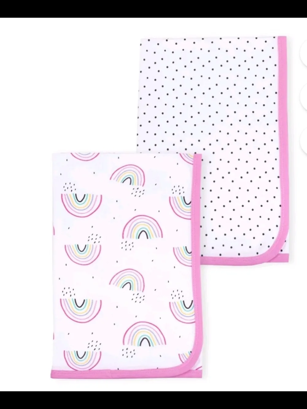 Little Star 100% Organic Cotton 2 Pack Girls Receiving Blanket